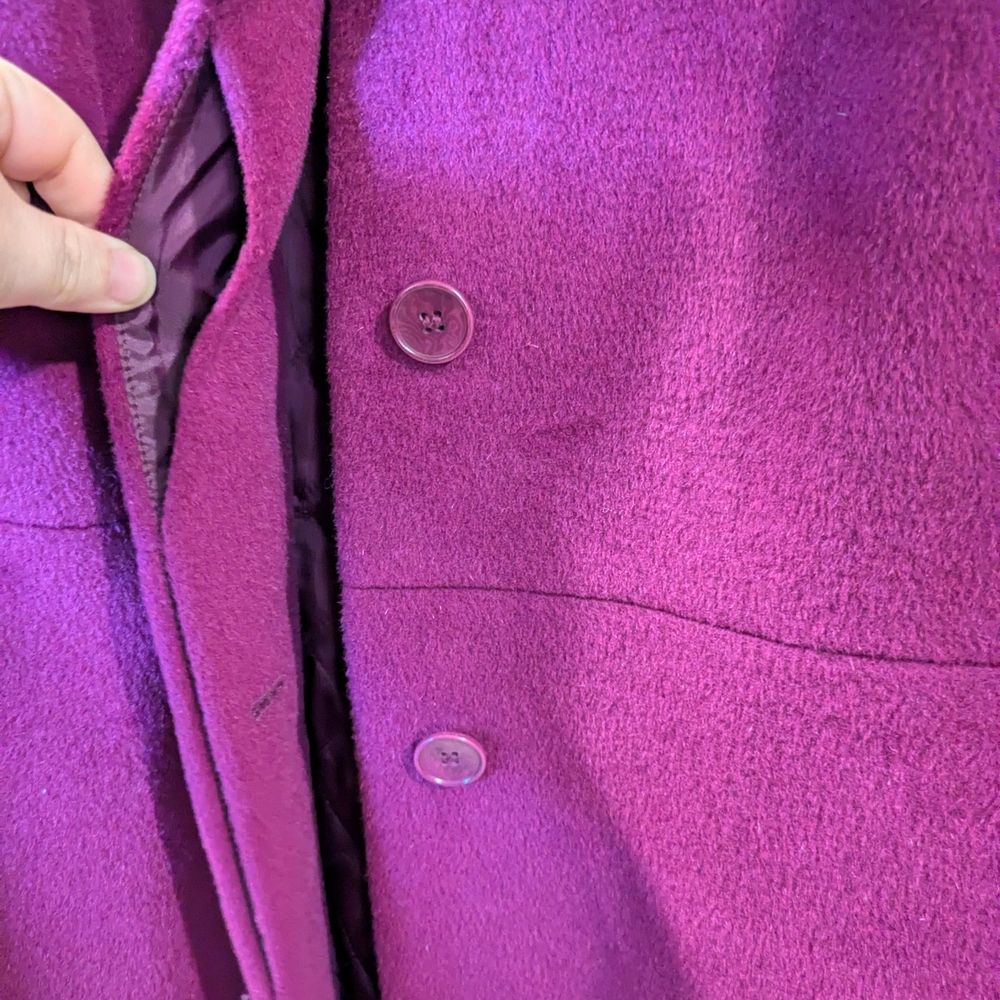 🔴Talbot's Magenta Long Coat, Size 24W - Picture 4 of 12